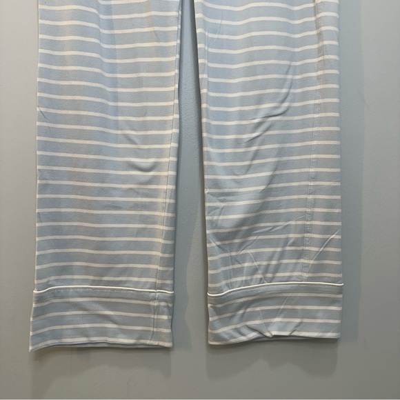 EUC J. Crew Dreamy Cotton Stripe Pajama Pants Light Blue Stripe Medium Bottoms - Picture 5 of 5